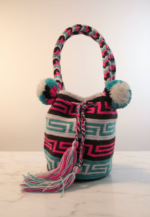 Bolso Artesanal Wayuu - Estilo bucket (Pequeño)