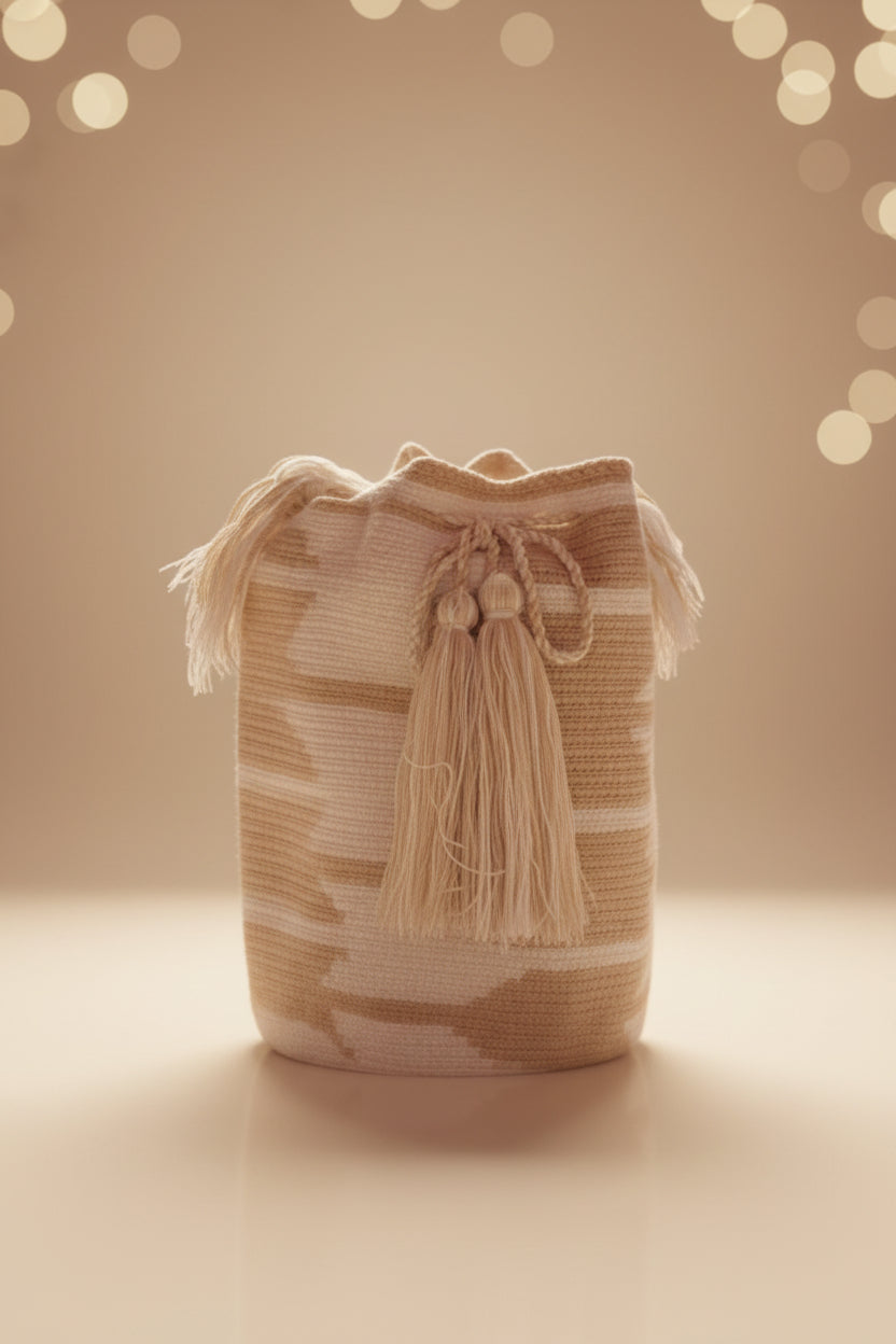 Bolso Artesanal Wayuu - Estilo bucket (Grande)