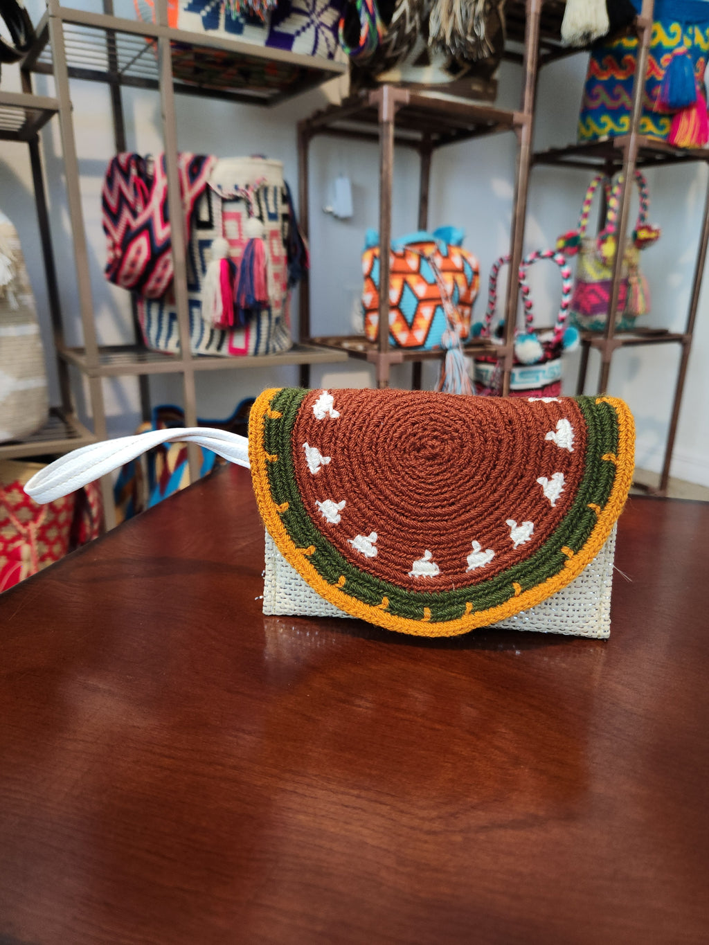 Sobre Monedero / Cartera de Mano Wayúu (Clutch o Wristlet) - 6"x4"