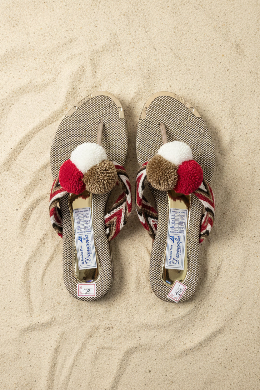 Sandalias Artesanales Wayuu - Estilo thong